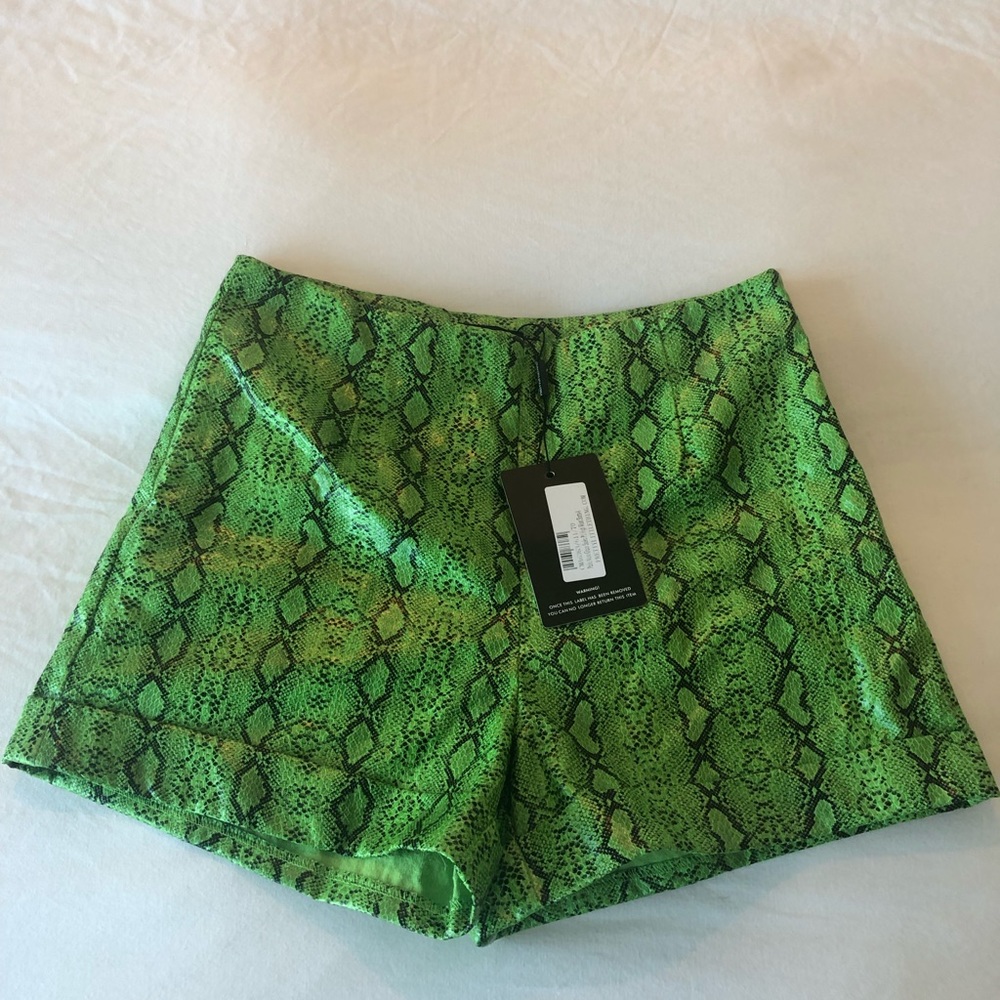 Pretty Little Thing snake skin shorts